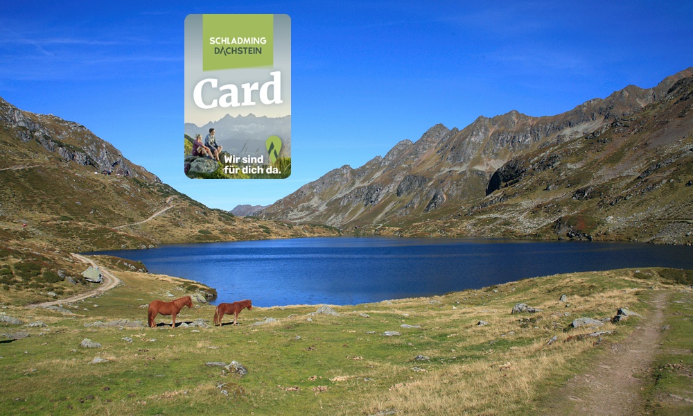 Unterer Giglachsee mit Schladming-Dachstein Card Logo